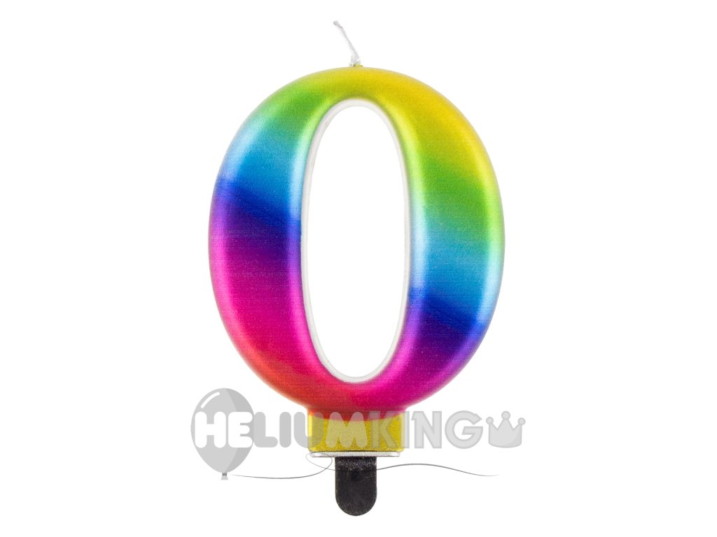 Rojstnodnevna sveča 0 mavrična