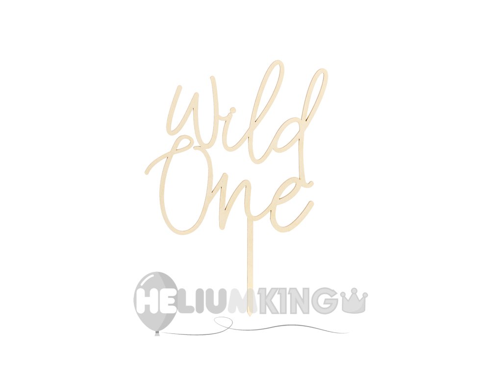 Leseni okrasek za torto - Wild One 22 cm