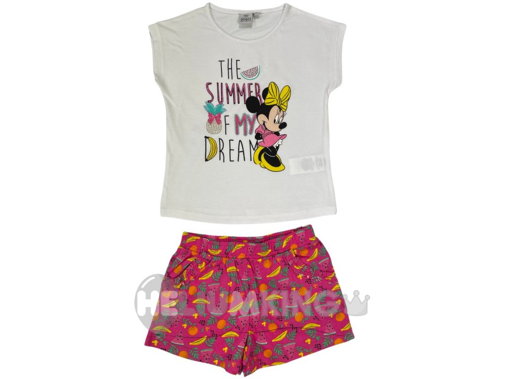 Poletni kopmplet za plažo Minnie Mouse - bel