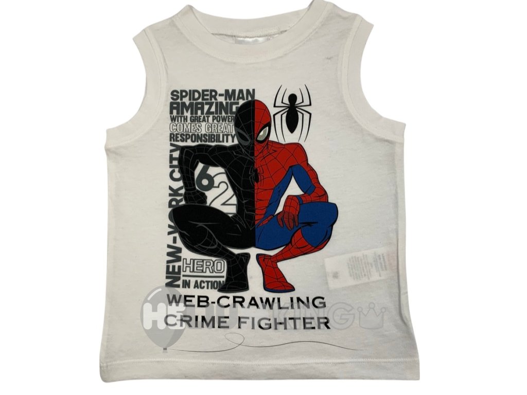 Majica brez rokavov - Spiderman  bele