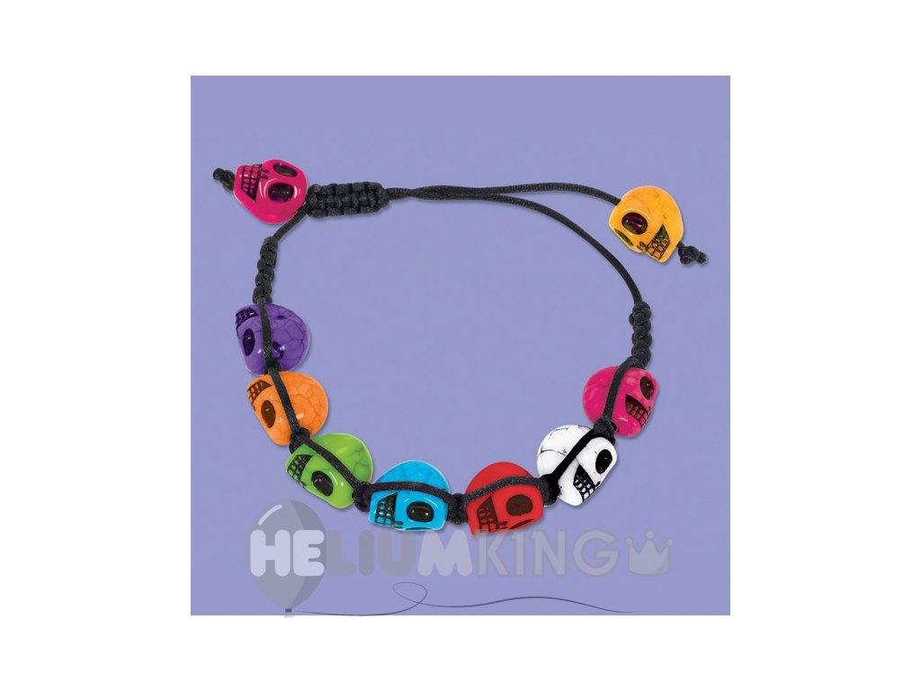 Zapestnica Noč čarovnic - Pisane lobanje