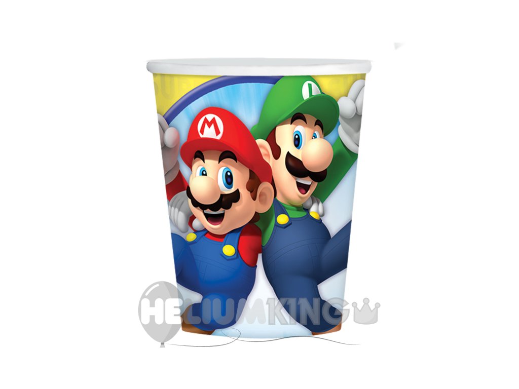 Papirnati kozarčki - Super Mario 250 ml 8 kosov