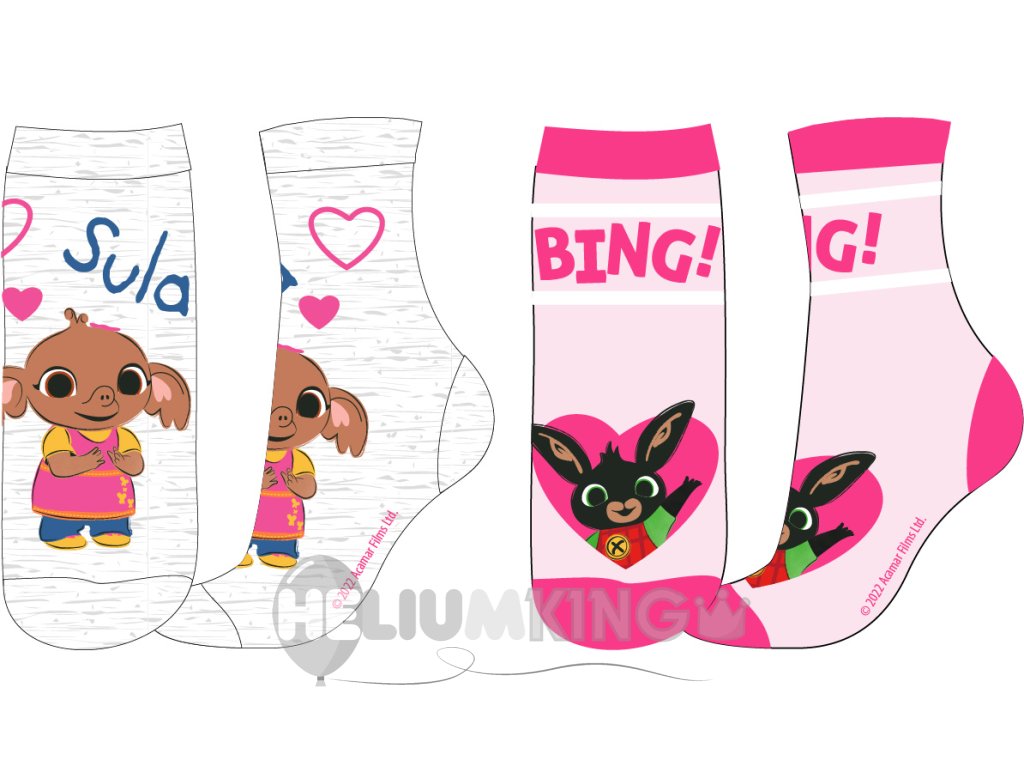 Komplet 2 parov otroških nogavic - Bing