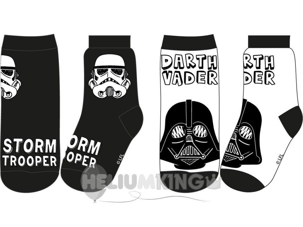 Komplet 2 parov otroških nogavic - Vojna zvezd