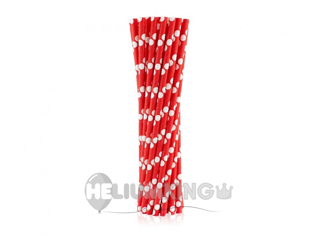 Papirnate slamice - rdeče z belimi pikami