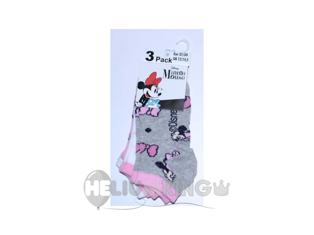 Komplet 3 parov otroških nogavic - Minnie
