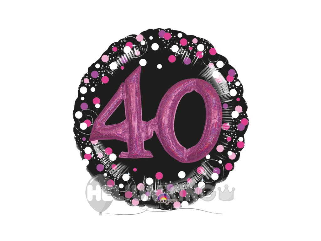 Balon iz folije 40 bleščeče roza 81 x 81 cm