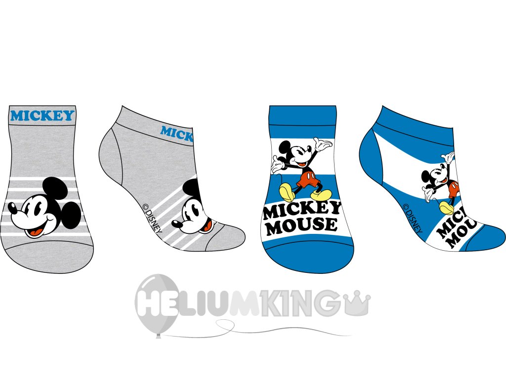 Komplet 2 parov otroških nogavic - Mickey, večbarvne 2 kosa