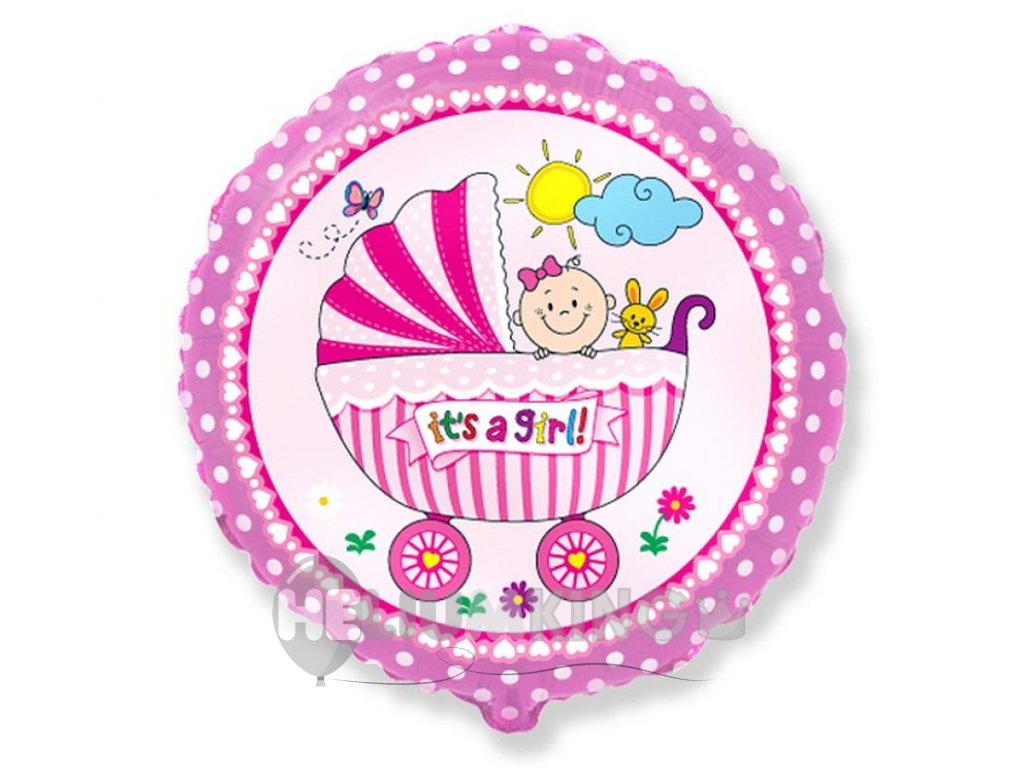 Balon iz folije - It's a girl, 48 cm