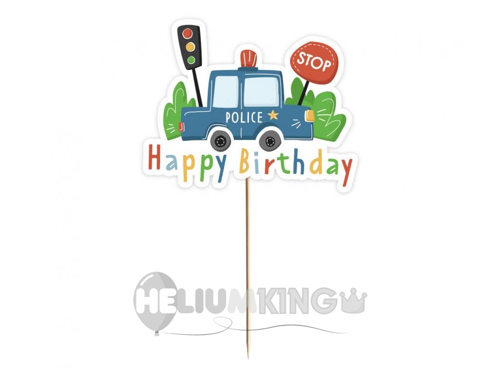 Toper za torto - Policija 13 x 10,5 cm