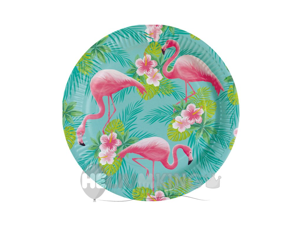 Papirnati krožniki - Flamingo 23 cm