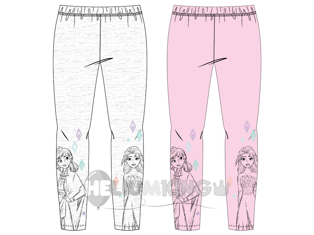 Dekliške hlačne nogavice - Frozen, sive