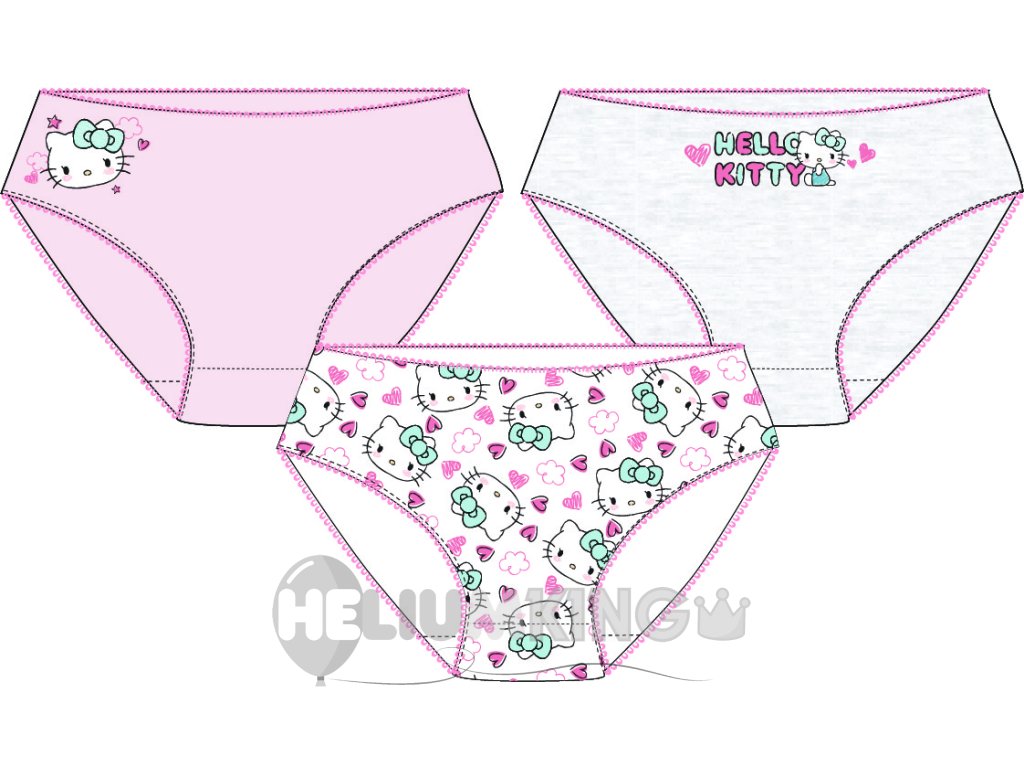 Dekliško spodnje perilo - Hello Kitty mix 3 kosi