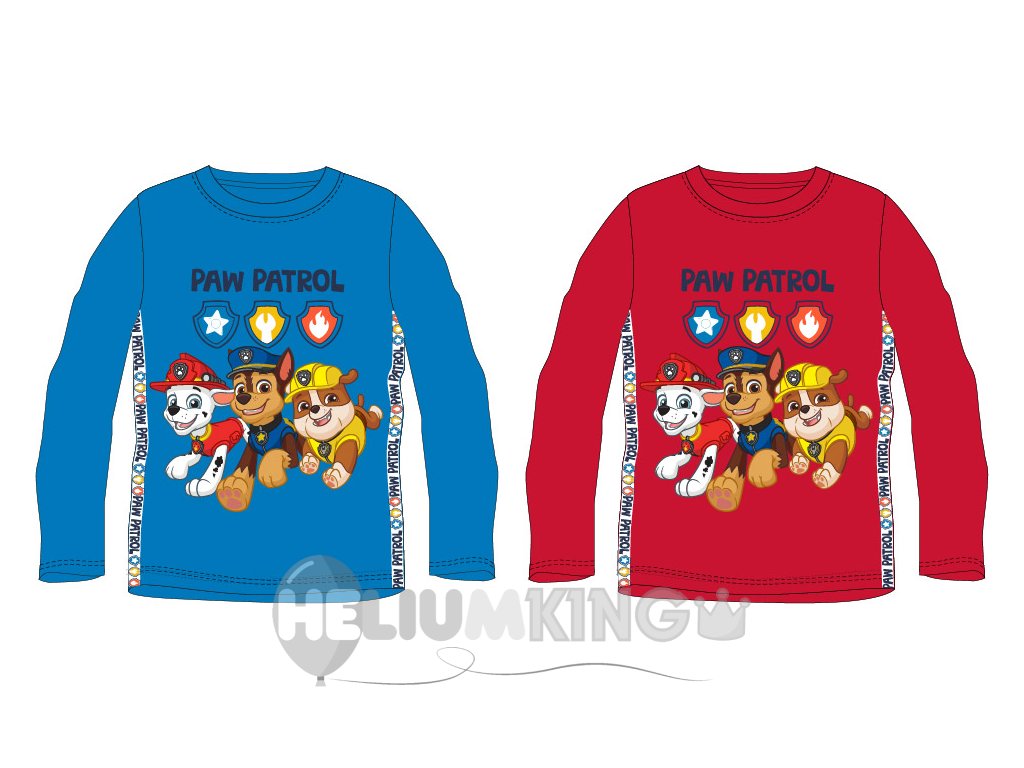 Deška majica z dolgimi rokavi - Paw Patrol, modra