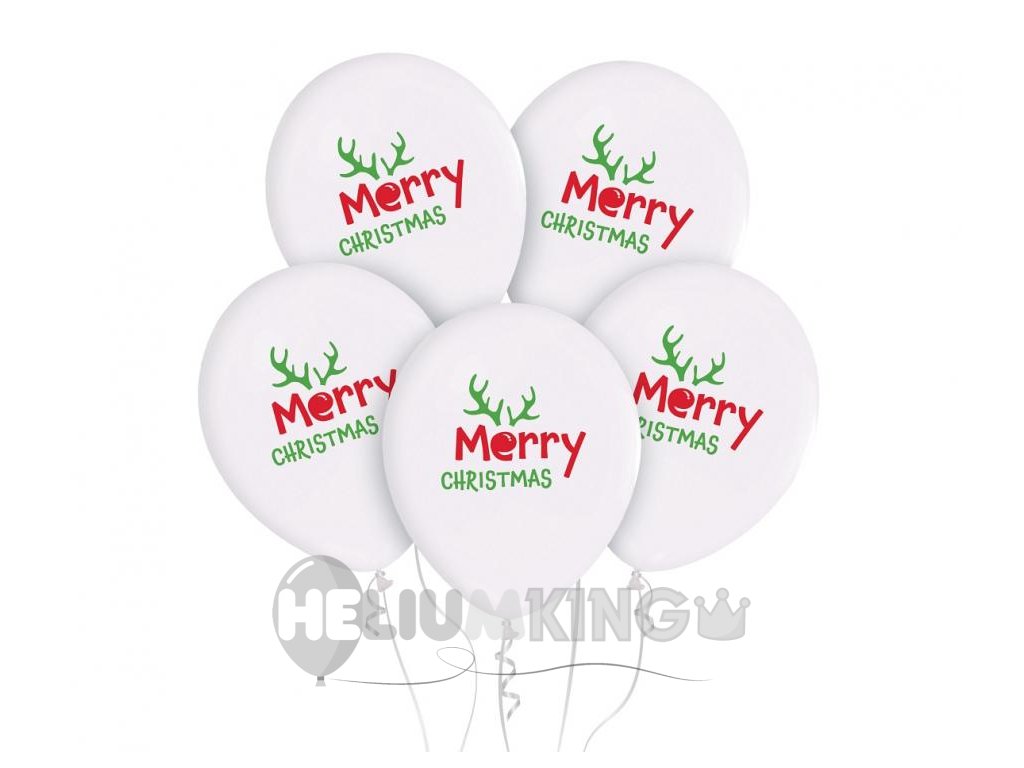 Šopek balonov - Vesel božič 5 kosov