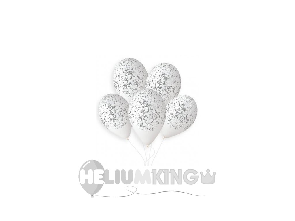 Balon - Srebrni marmor 33 cm