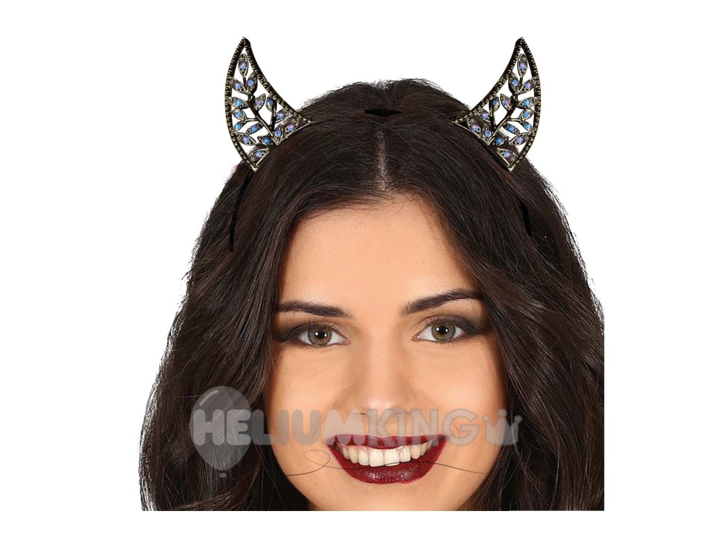 Naglavni trak - Kovinski rogovi s kristali