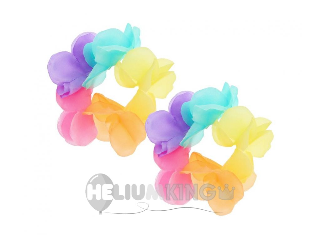 Havajske zapestnice Lei - pastelne 2 kosa