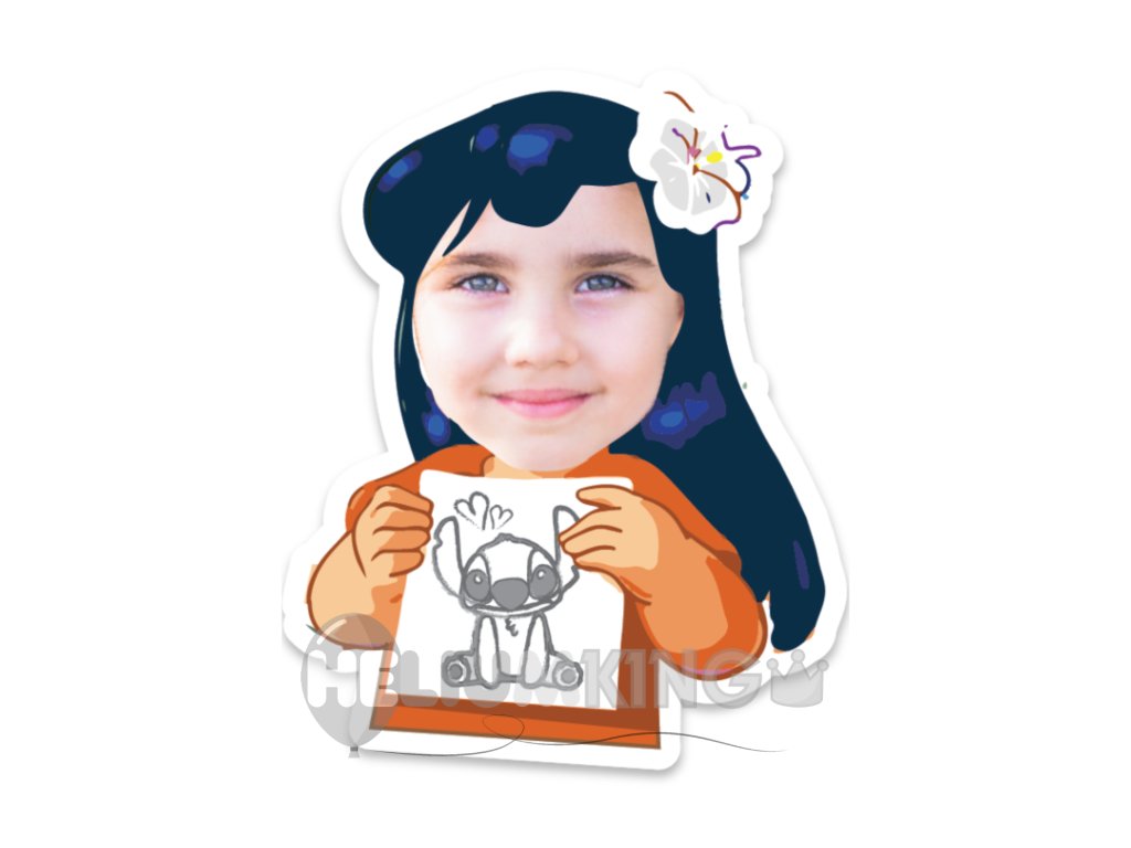 Prilagojeni okrasek za torto - Lilo in Stitch