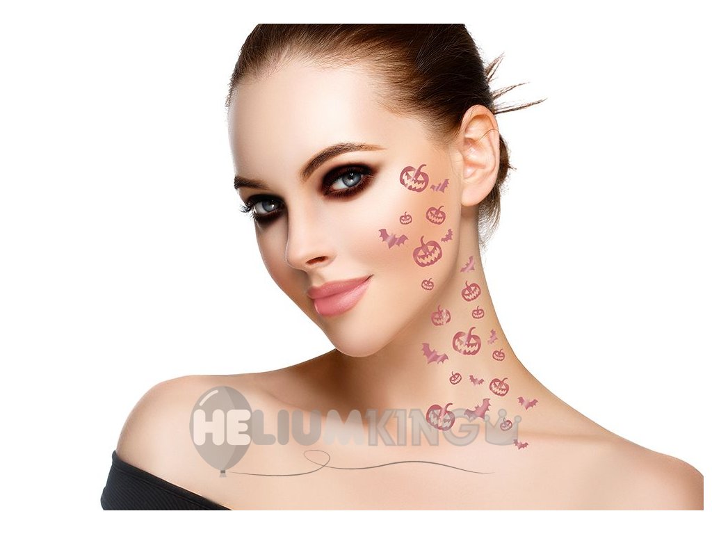 Začasni tatuji za noč čarovnic - buče in netopirji