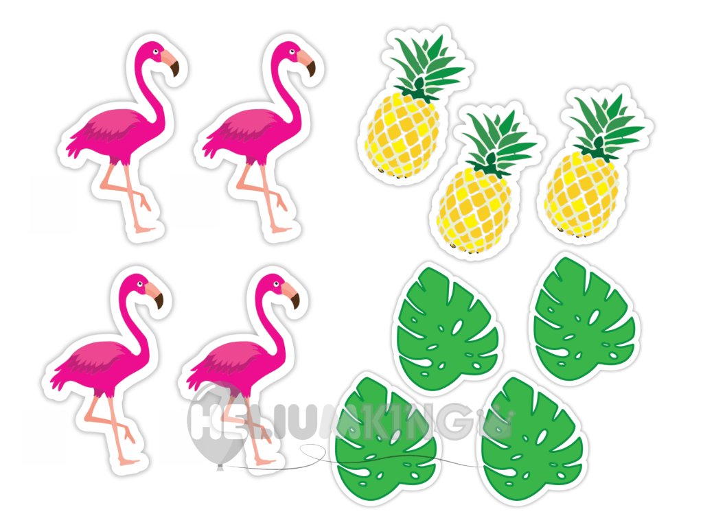 Personalizirane dekoracije na palčki za kolačke - Aloha