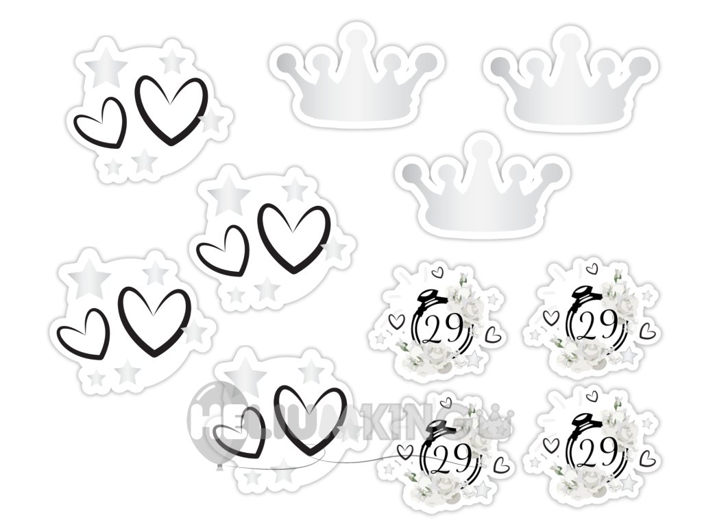 Personalizirane dekoracije na palčki za kolačke - Predporočno praznovanje