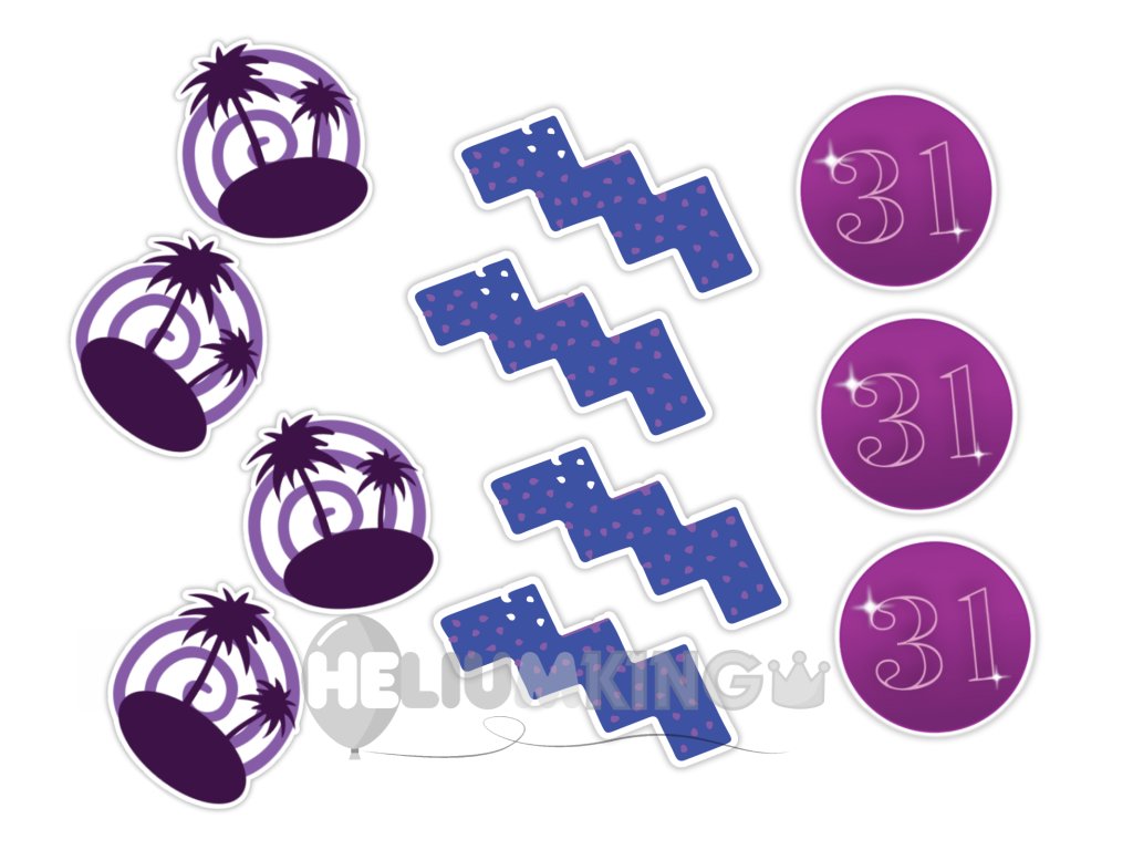 Personalizirane dekoracije na palčki za kolačke - Retro praznovanje