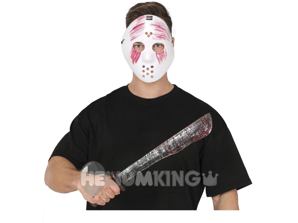 Hokejska maska za obraz z mačeto