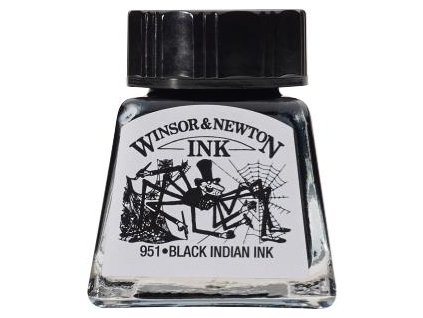 094376905311 W&N DRAWING INKS POT 14ML BLACK INDIAN INK