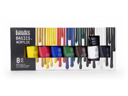 094376975697 LQX BASICS 8X75ML PAINT SET 094376975697 [FRONT]