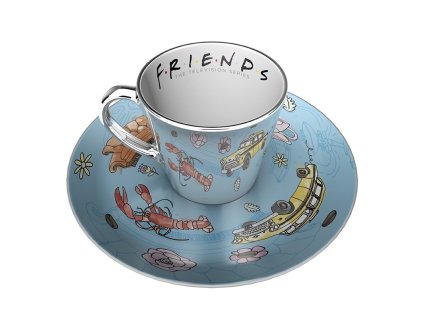 friends mirror mug plate set pattern