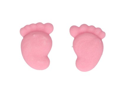 FUNCAKES2021 F50115 FUNCAKES SUGAR DECORATION BABY FEET PINK2 JPG