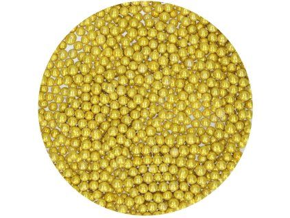 Cukrové zdobenie - Stredné perličky zlaté 80 g