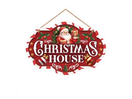 Božična viseča dekoracija - Christmas House 30 x 20 cm