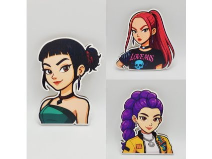 Magnetek za torto komplet - KPop Deamon Hunters 3 kosi