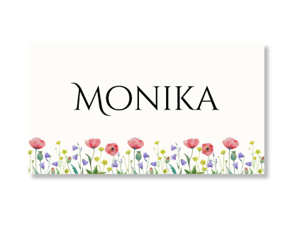 Menovka na stôl - Lúčne kvety
