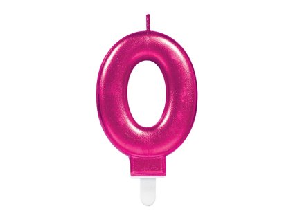 25869 1 narodeninova sviecka 0 magenta 8 cm 1 ks