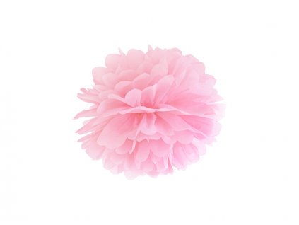 2881 pompom v tvare svetlo ruzoveho kvetu 25 cm