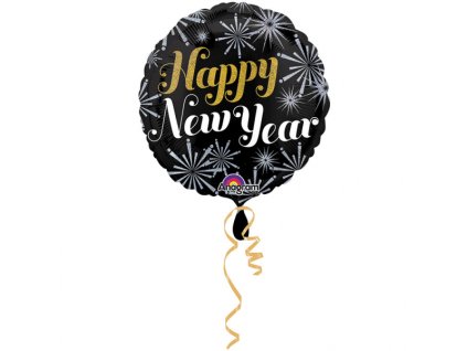 32066 foliovy balon happy new year silvester