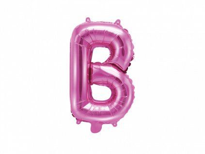 Fóliový balón Mini - Písmeno B 35 cm ružový