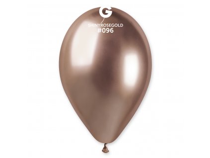 45158 1 balonik chromovy ruzovo zlaty 33 cm
