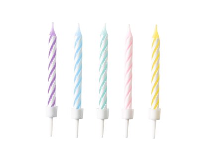 Pastelne rojstnodnevne sveče 10 kos