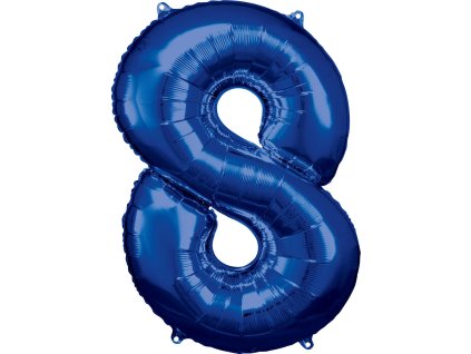 Foil rojstni dan balon številka 8 modra 86cm