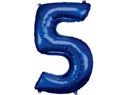 Foil rojstni dan balon številka 5 modra 86cm