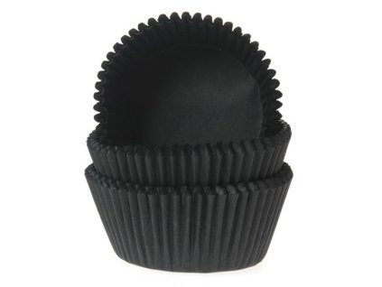 Črni mini kozarčki za mafine 60 kosov