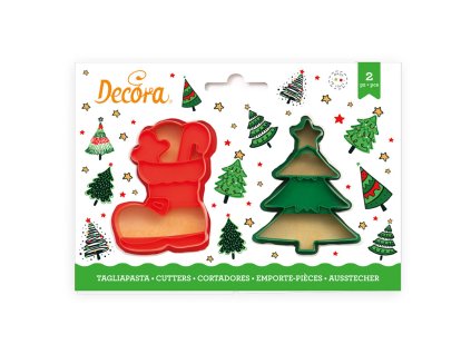 5495 sada vianocnych vykrajovaciek cizma a stromcek