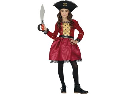 Detský kostým - Pirátka (Velikost - otroci S: 101-109 cm)