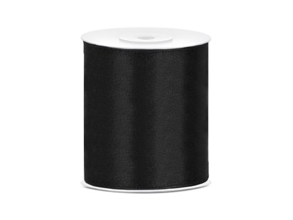 5382 1 satenova stuha cierna 100mm 25m