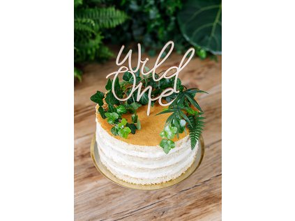 Leseni okrasek za torto - Wild One 22 cm