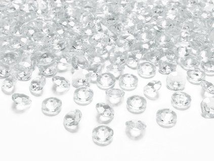 Diamantové konfety priehľadné 12mm
